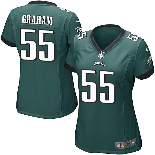 Women's Game Brandon Graham Nike Jersey Midnight Green Home - #55 NFL Philadelphia Eagles